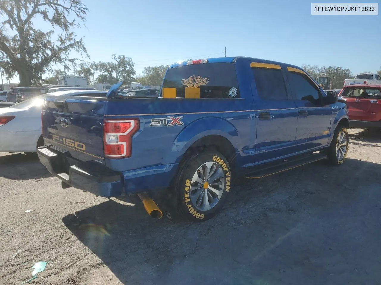 2018 Ford F150 Supercrew VIN: 1FTEW1CP7JKF12833 Lot: 77625054