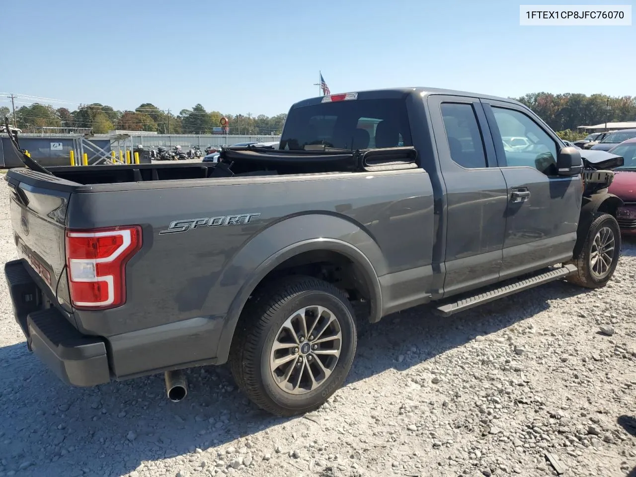 2018 Ford F150 Super Cab VIN: 1FTEX1CP8JFC76070 Lot: 77763404