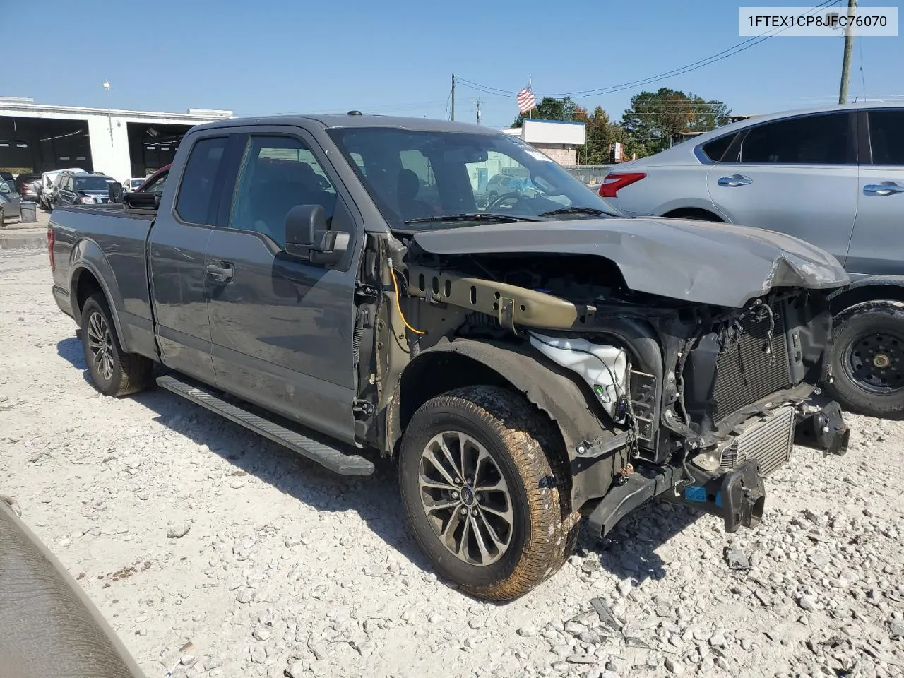 2018 Ford F150 Super Cab VIN: 1FTEX1CP8JFC76070 Lot: 77763404