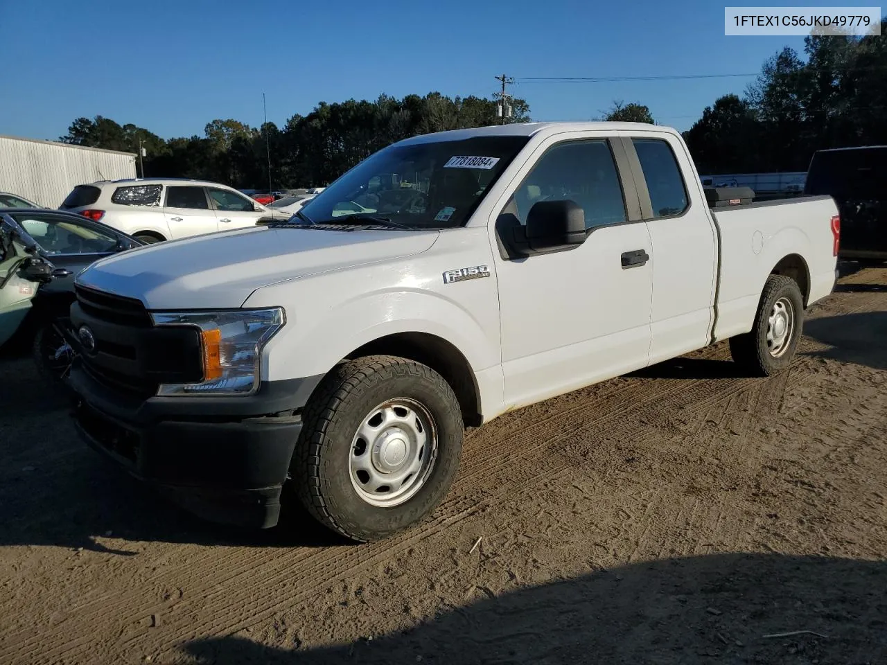 2018 Ford F150 Super Cab VIN: 1FTEX1C56JKD49779 Lot: 77818084