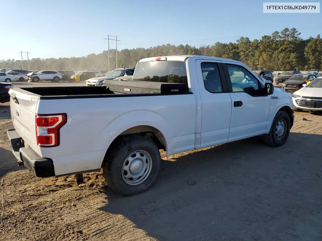 2018 Ford F150 Super Cab VIN: 1FTEX1C56JKD49779 Lot: 77818084