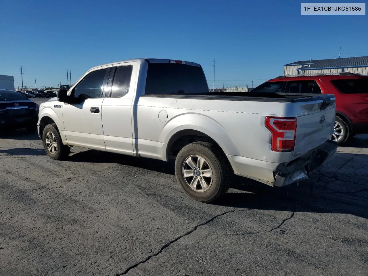 2018 Ford F150 Super Cab VIN: 1FTEX1CB1JKC51586 Lot: 77930514