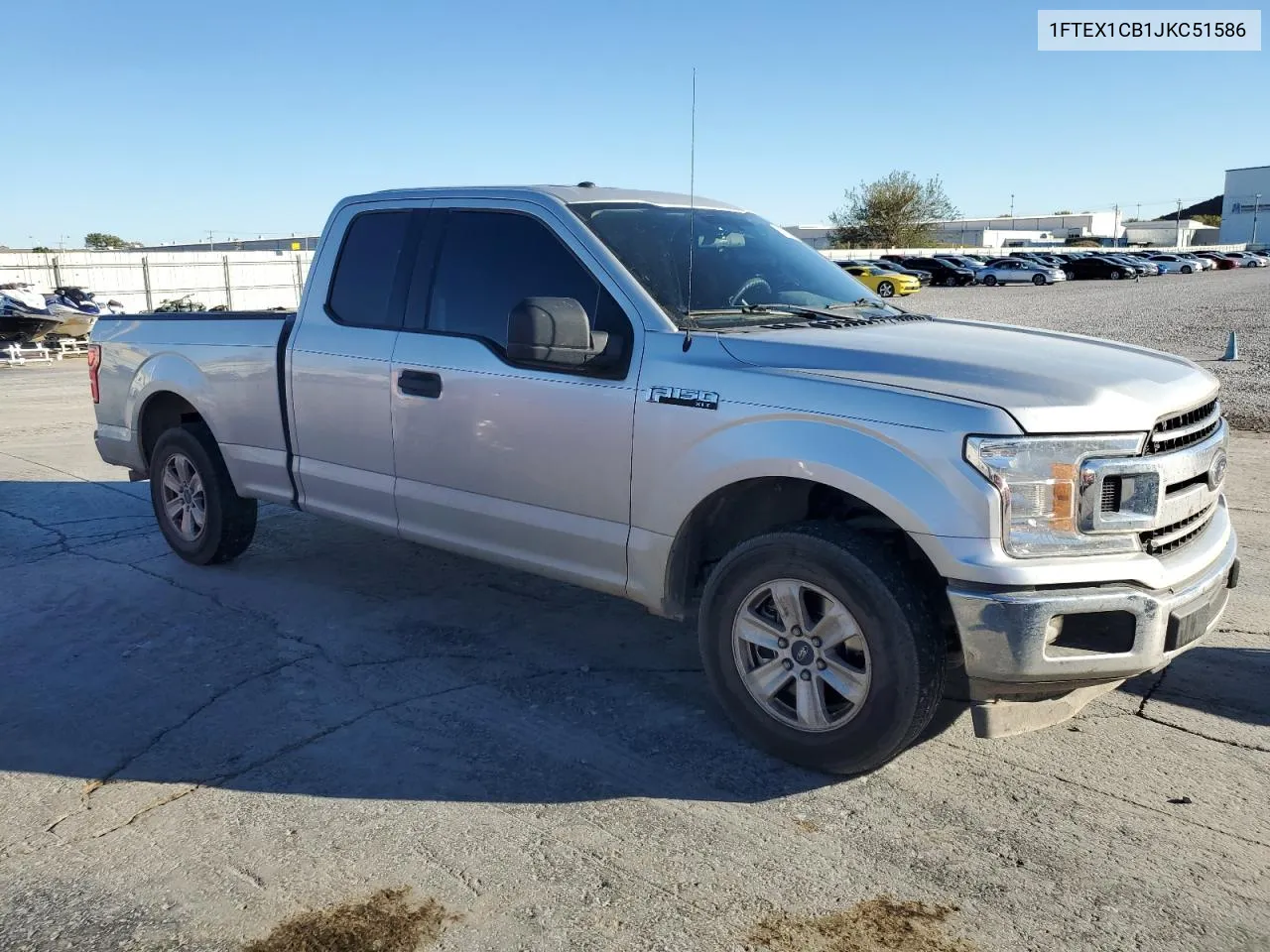 2018 Ford F150 Super Cab VIN: 1FTEX1CB1JKC51586 Lot: 77930514