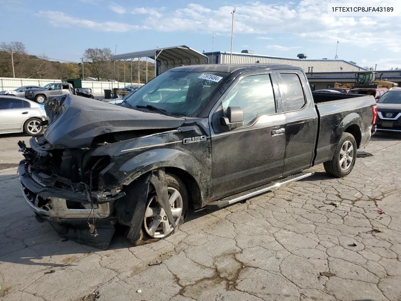 2018 Ford F150 Super Cab VIN: 1FTEX1CP8JFA43189 Lot: 77978484