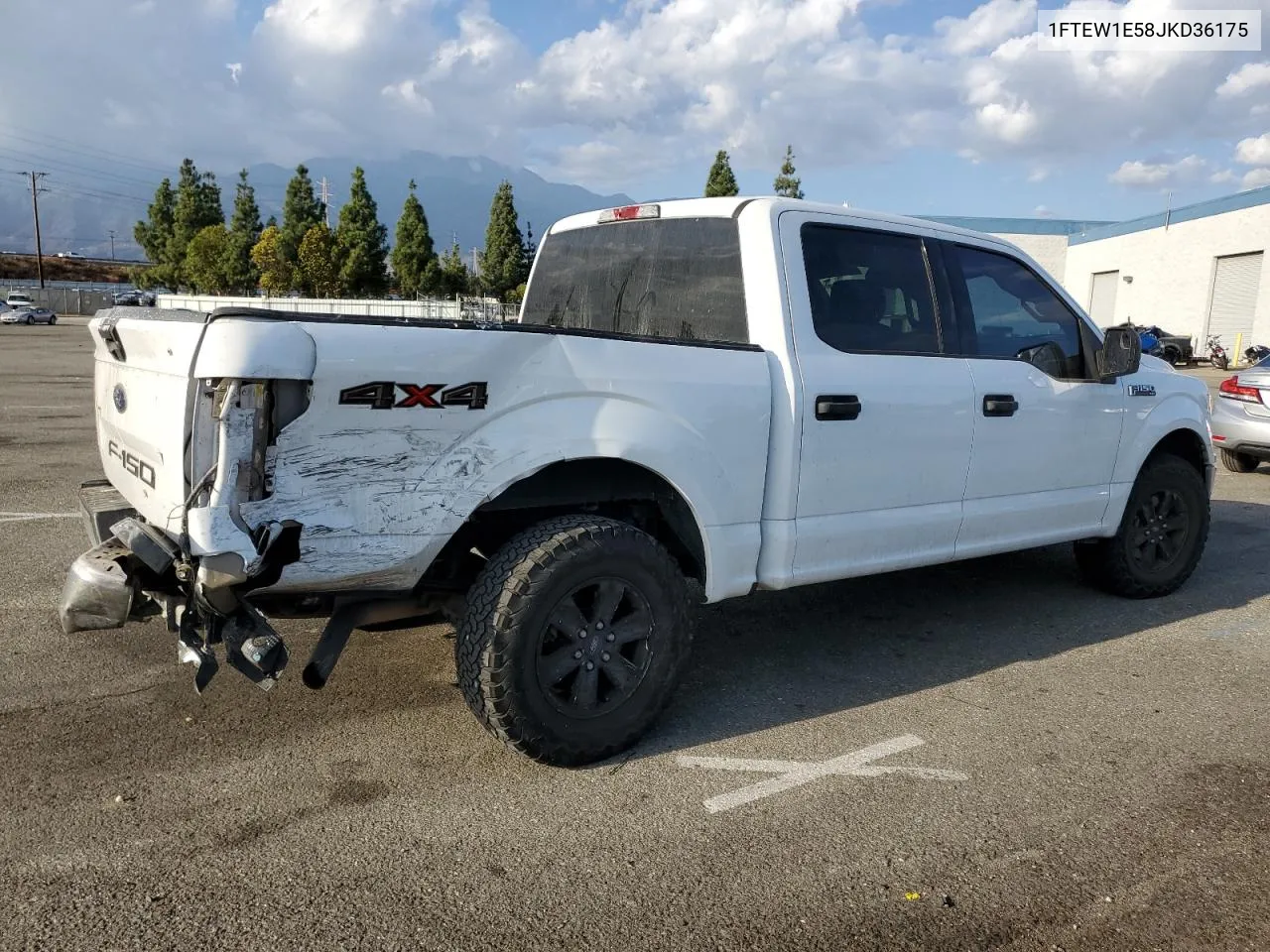 2018 Ford F150 Supercrew VIN: 1FTEW1E58JKD36175 Lot: 78527484