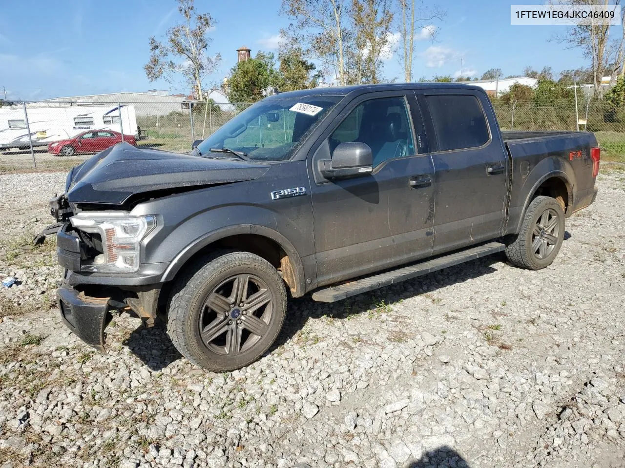 2018 Ford F150 Supercrew VIN: 1FTEW1EG4JKC46409 Lot: 78590174