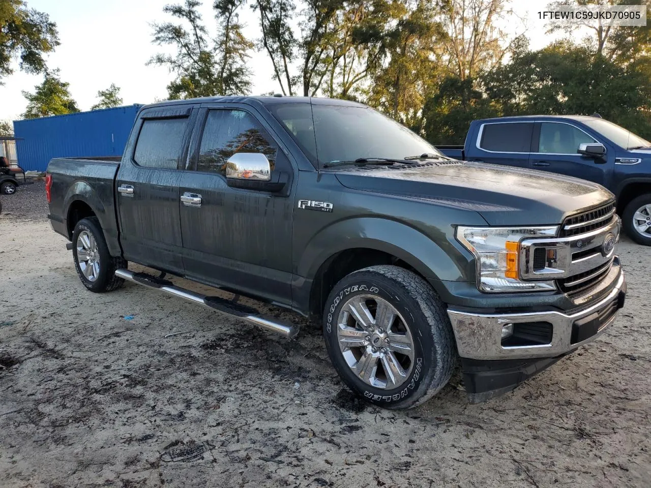 2018 Ford F150 Supercrew VIN: 1FTEW1C59JKD70905 Lot: 78591024