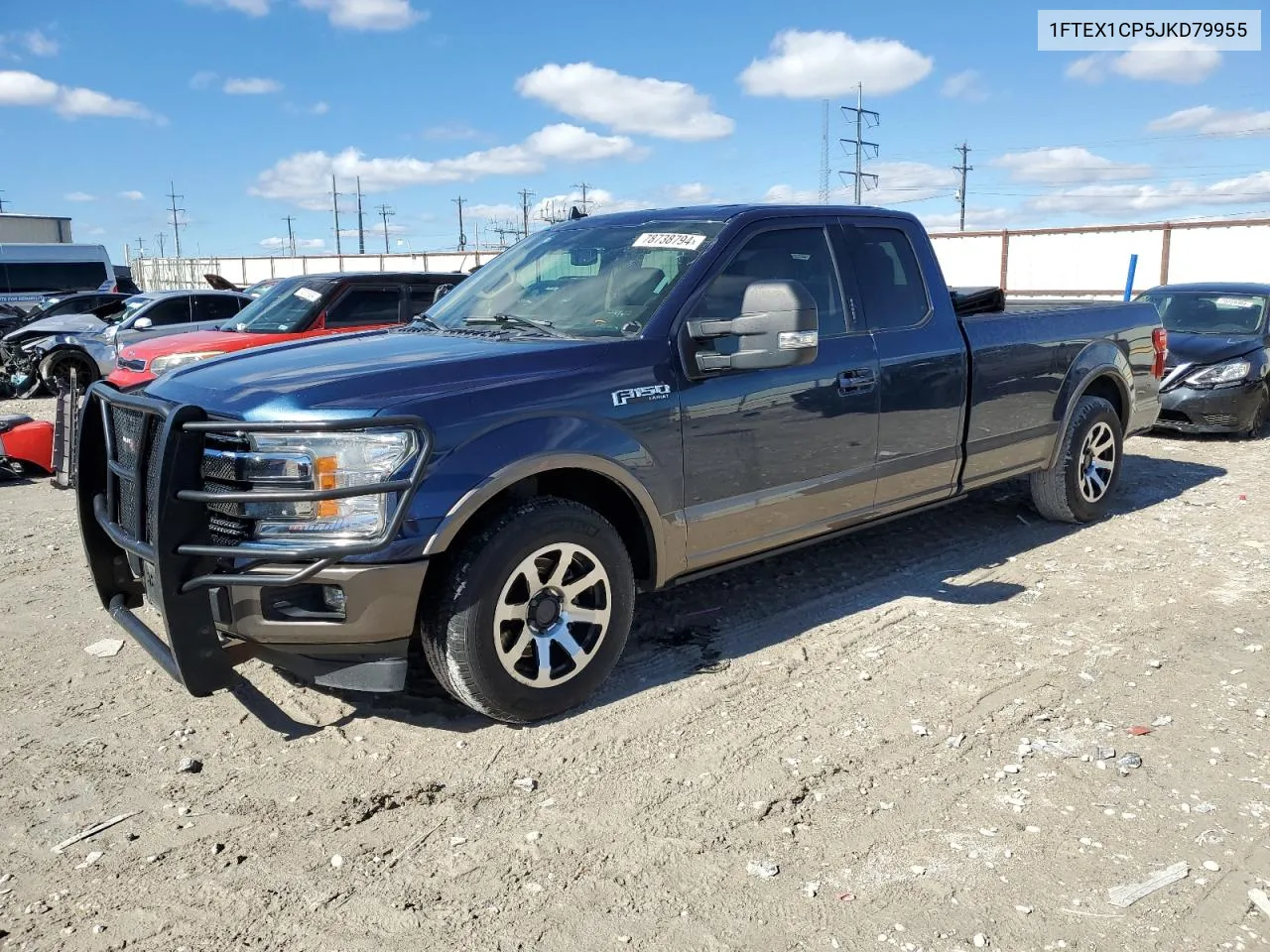 2018 Ford F150 Super Cab VIN: 1FTEX1CP5JKD79955 Lot: 78738794