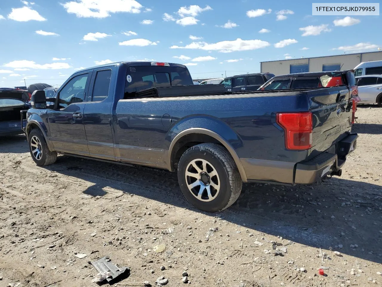 2018 Ford F150 Super Cab VIN: 1FTEX1CP5JKD79955 Lot: 78738794