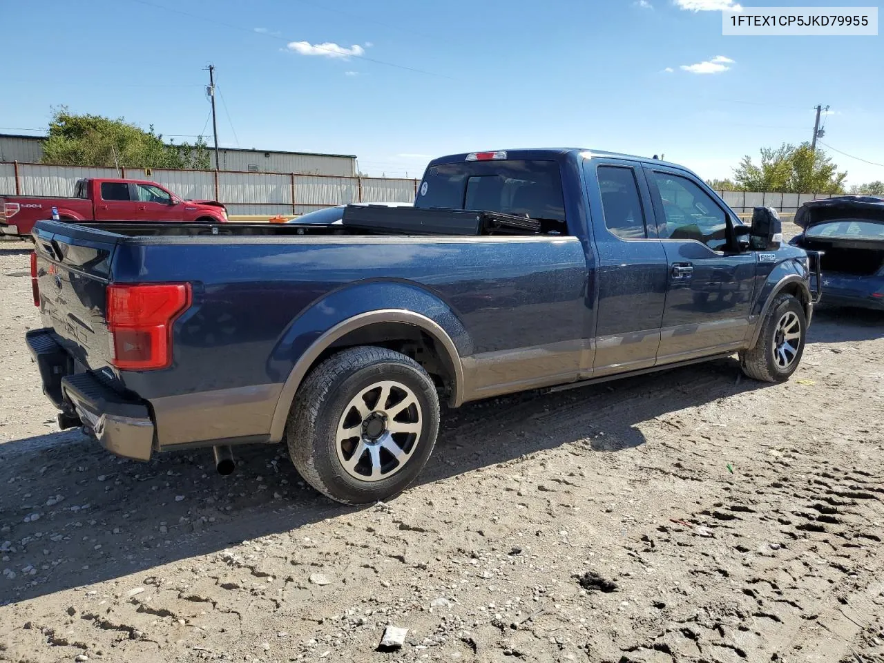 2018 Ford F150 Super Cab VIN: 1FTEX1CP5JKD79955 Lot: 78738794