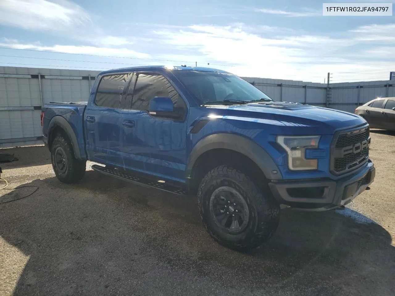 2018 Ford F150 Raptor VIN: 1FTFW1RG2JFA94797 Lot: 79504044