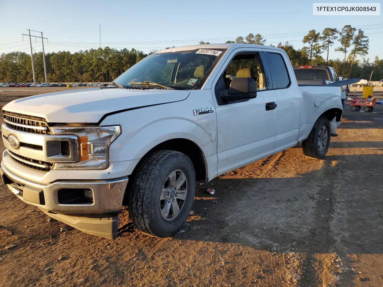 2018 Ford F150 Super Cab VIN: 1FTEX1CP0JKG08543 Lot: 80287154