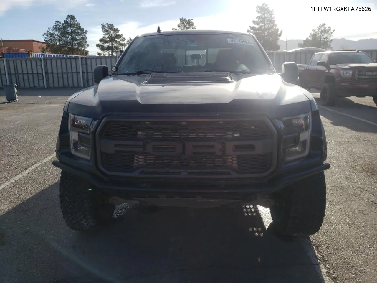 2019 Ford F150 Raptor VIN: 1FTFW1RGXKFA75626 Lot: 46719924