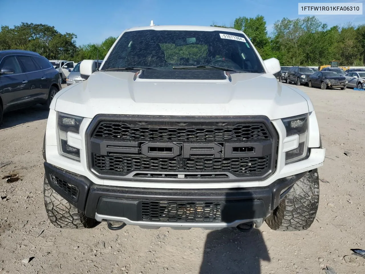 2019 Ford F150 Raptor VIN: 1FTFW1RG1KFA06310 Lot: 51071364