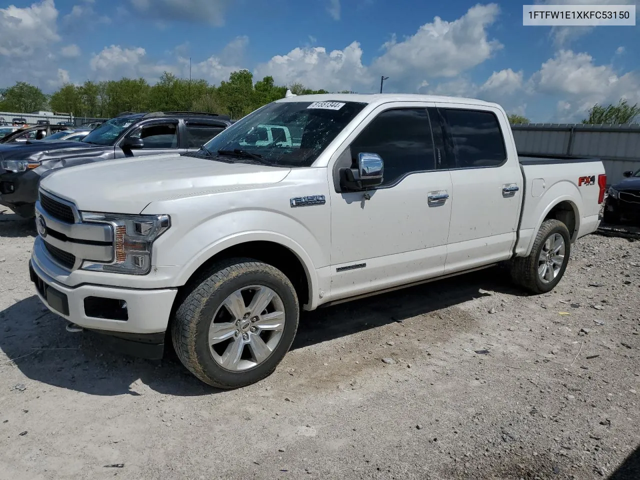 2019 Ford F150 Supercrew VIN: 1FTFW1E1XKFC53150 Lot: 51551344