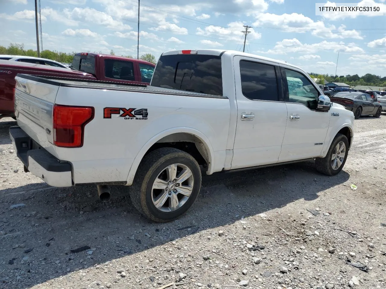 2019 Ford F150 Supercrew VIN: 1FTFW1E1XKFC53150 Lot: 51551344