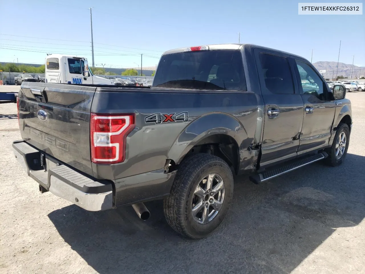 2019 Ford F150 Supercrew VIN: 1FTEW1E4XKFC26312 Lot: 54067084