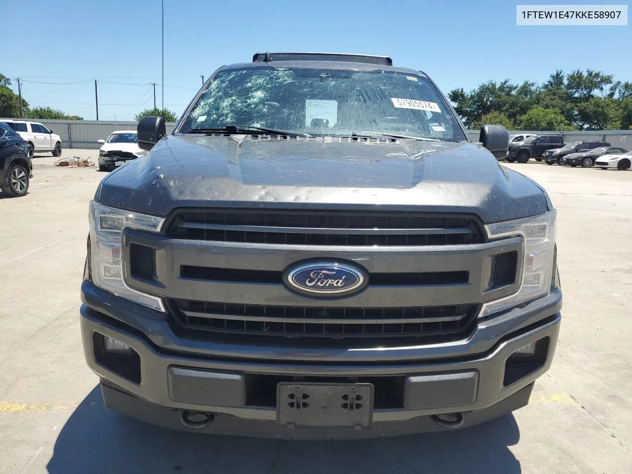 2019 Ford F150 Supercrew VIN: 1FTEW1E47KKE58907 Lot: 57905574