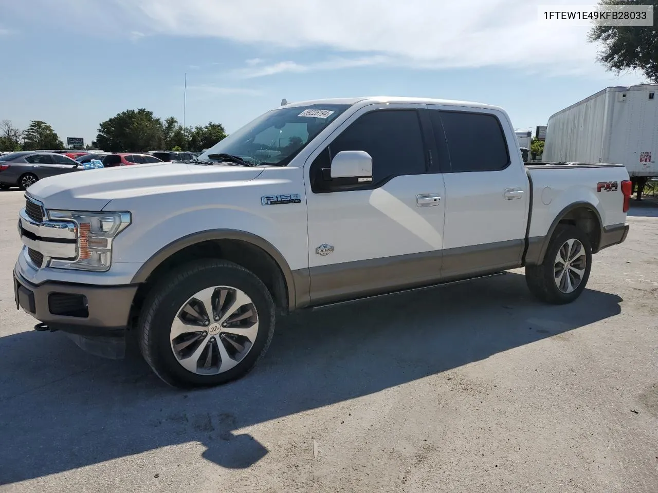 2019 Ford F150 Supercrew VIN: 1FTEW1E49KFB28033 Lot: 59226194