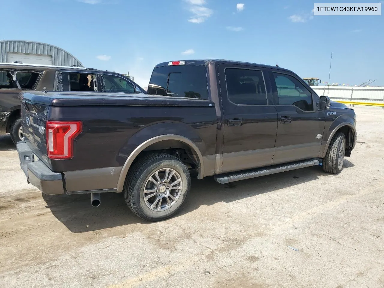 2019 Ford F150 Supercrew VIN: 1FTEW1C43KFA19960 Lot: 59954034