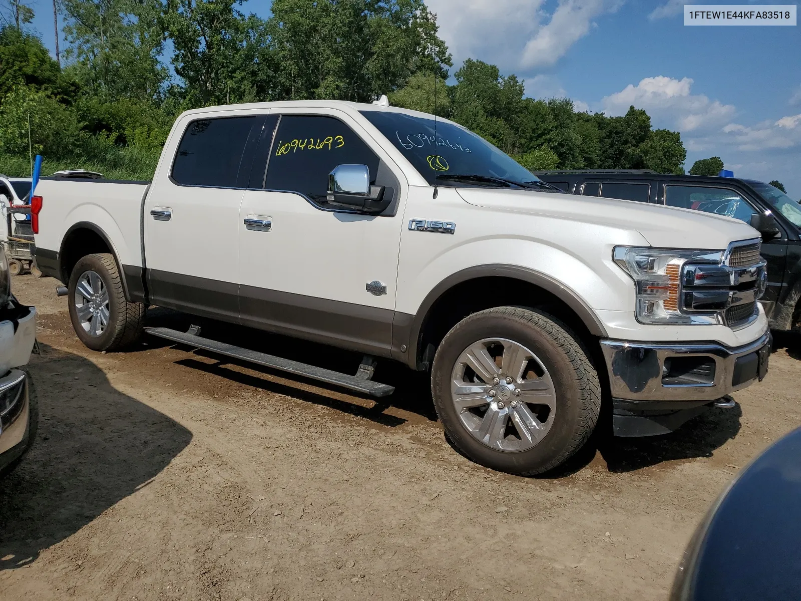 2019 Ford F150 Supercrew VIN: 1FTEW1E44KFA83518 Lot: 60942693