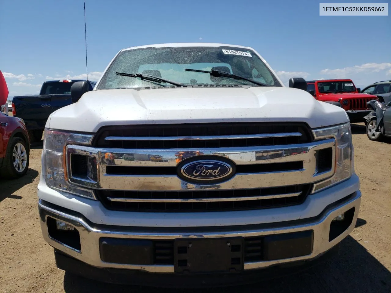 2019 Ford F150 VIN: 1FTMF1C52KKD59662 Lot: 61807574