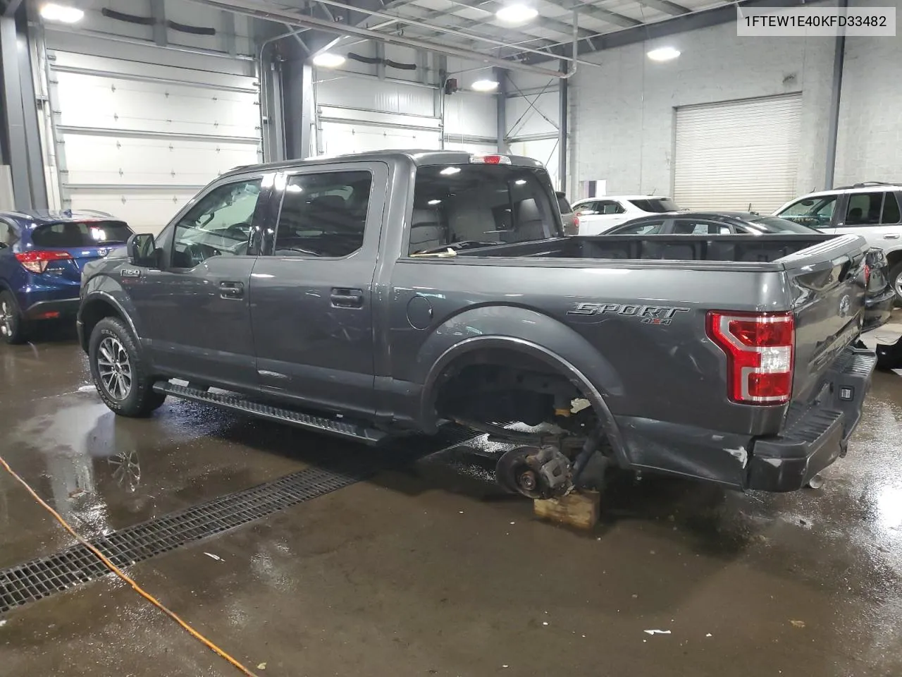 2019 Ford F150 Supercrew VIN: 1FTEW1E40KFD33482 Lot: 62188894