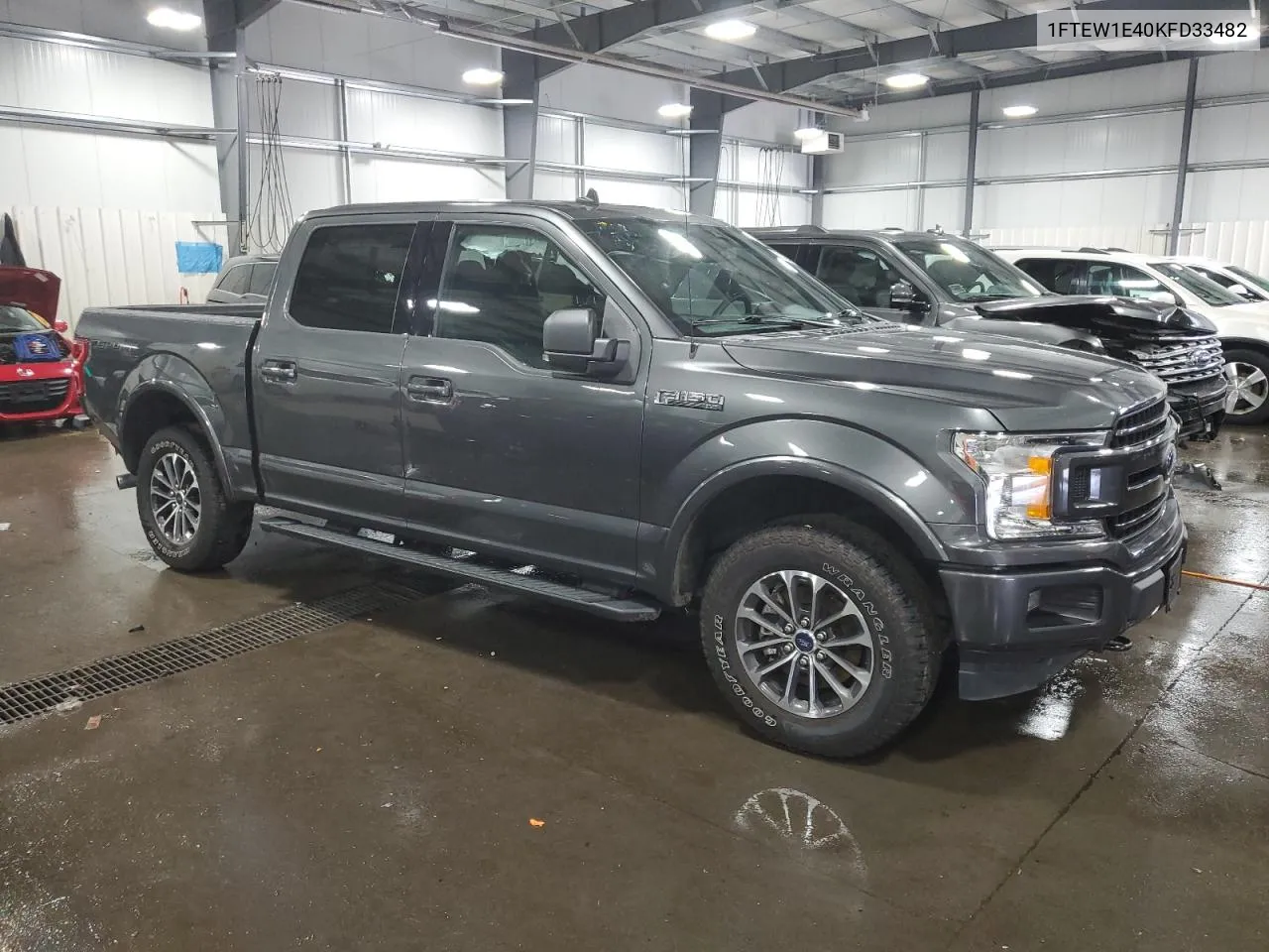 2019 Ford F150 Supercrew VIN: 1FTEW1E40KFD33482 Lot: 62188894