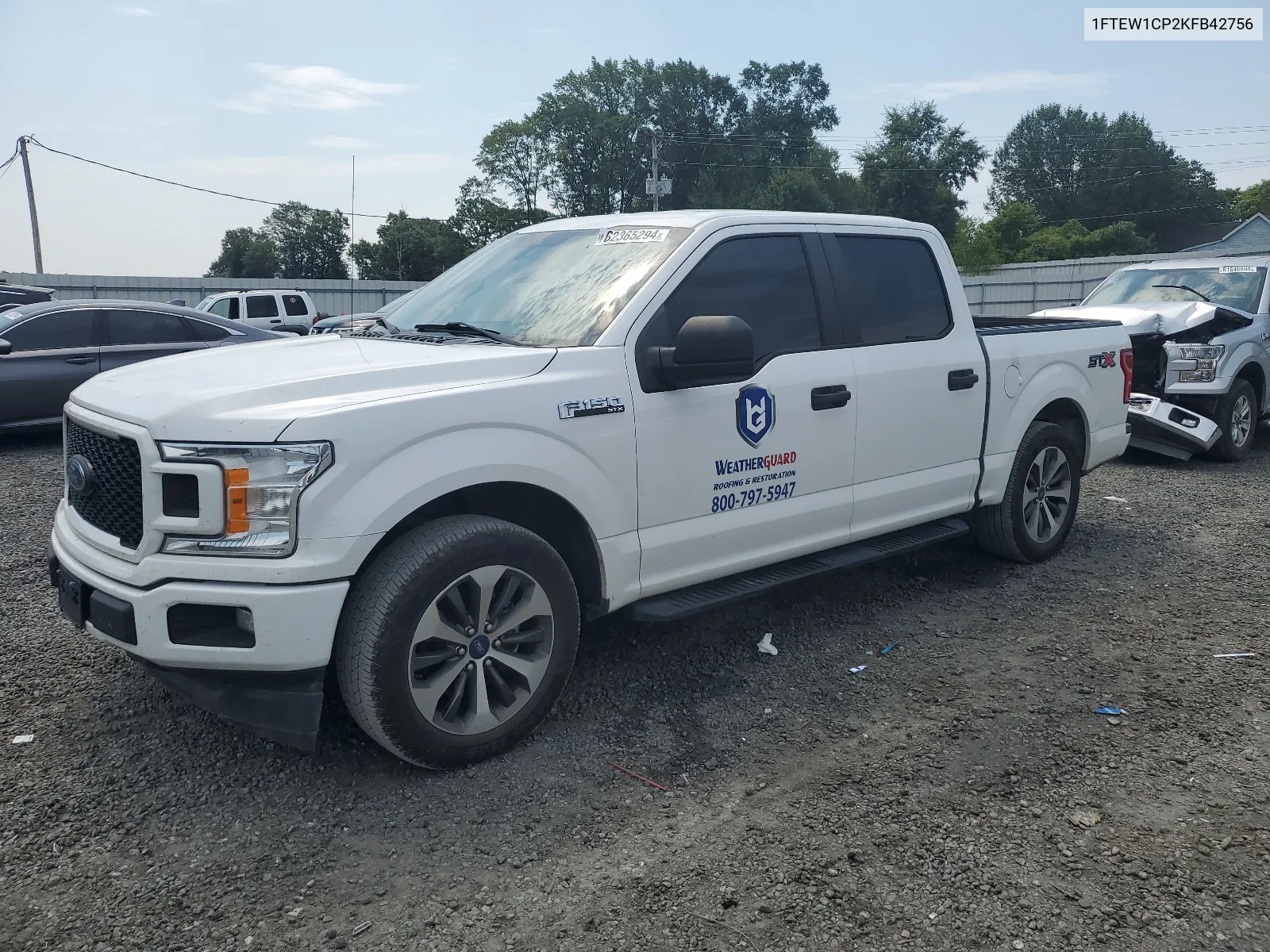 2019 Ford F150 Supercrew VIN: 1FTEW1CP2KFB42756 Lot: 62365294