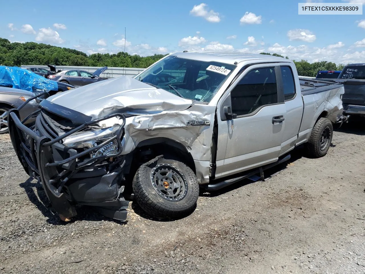 2019 Ford F150 Super Cab VIN: 1FTEX1C5XKKE98309 Lot: 62549724