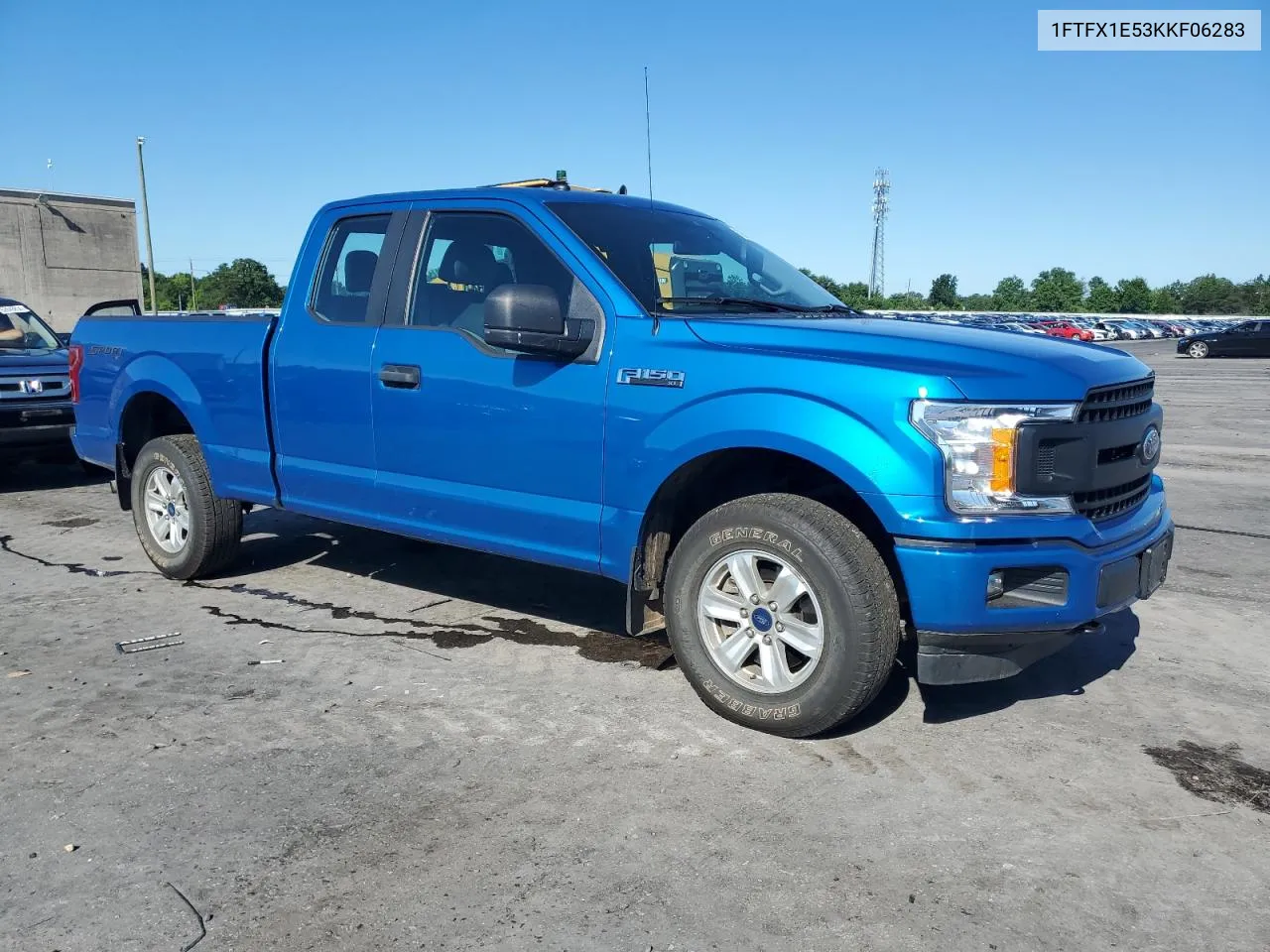 2019 Ford F150 Super Cab VIN: 1FTFX1E53KKF06283 Lot: 62592594