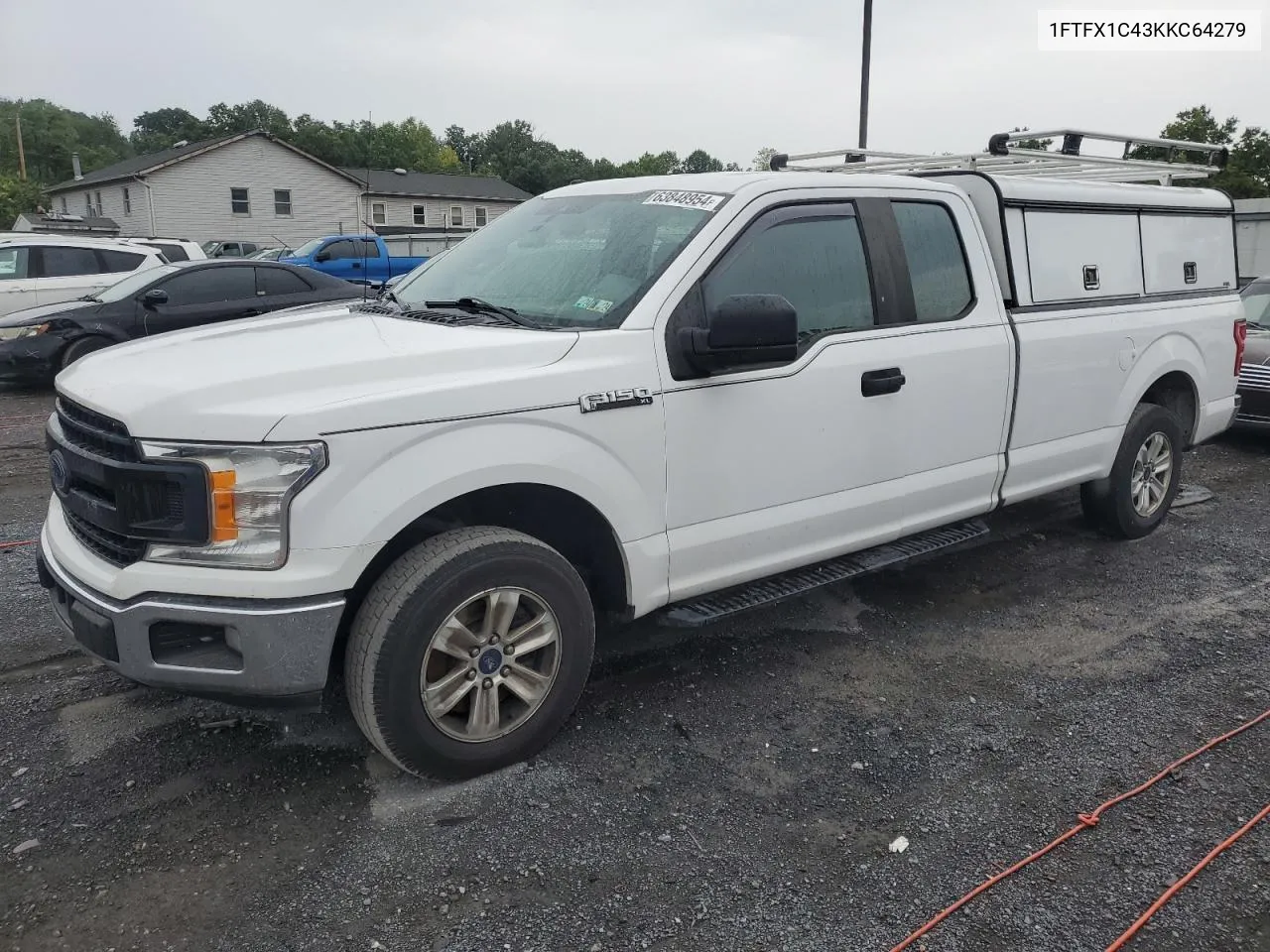 1FTFX1C43KKC64279 2019 Ford F150 Super Cab