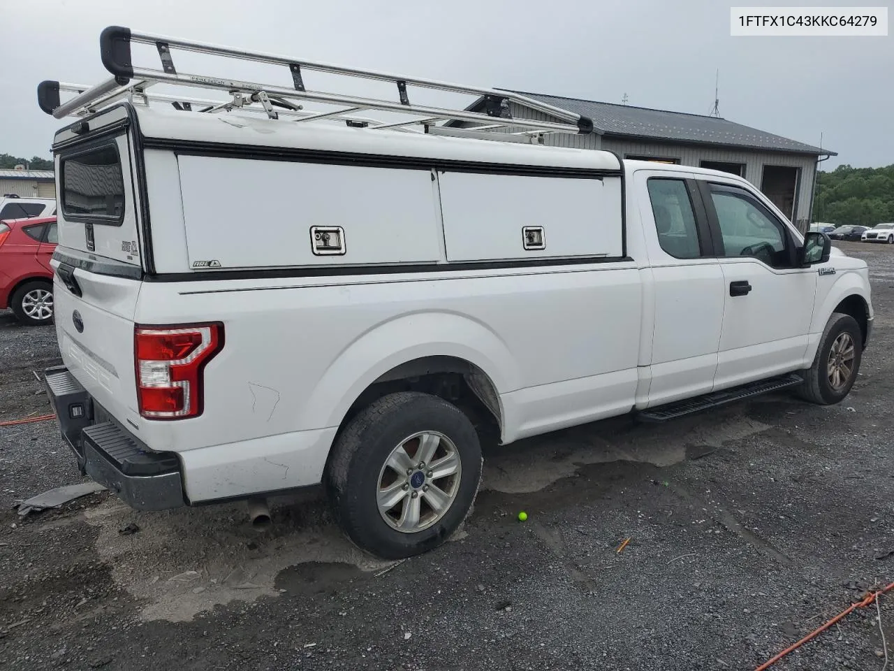 1FTFX1C43KKC64279 2019 Ford F150 Super Cab