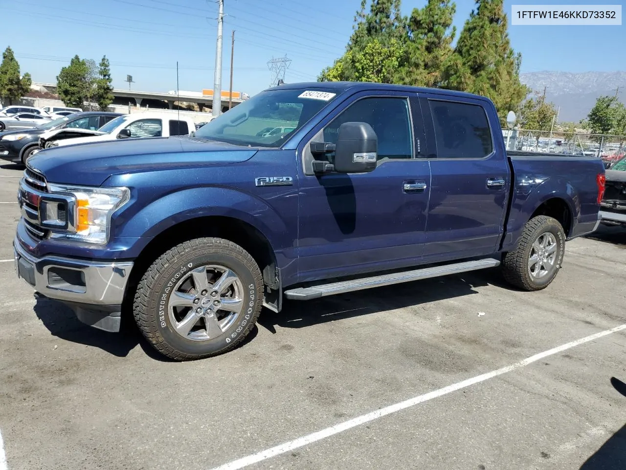 2019 Ford F150 Supercrew VIN: 1FTFW1E46KKD73352 Lot: 65471374