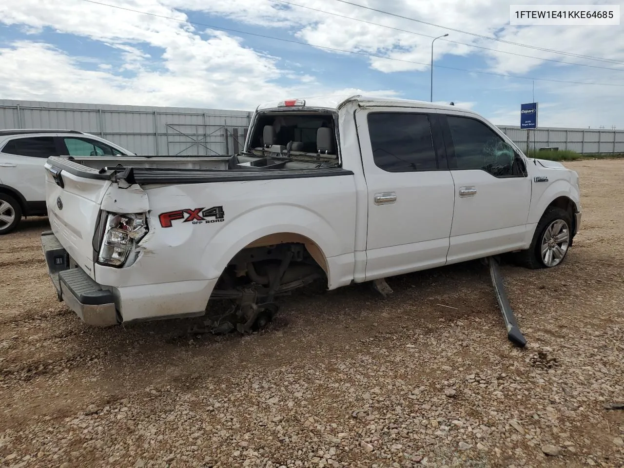 2019 Ford F150 Supercrew VIN: 1FTEW1E41KKE64685 Lot: 65556734