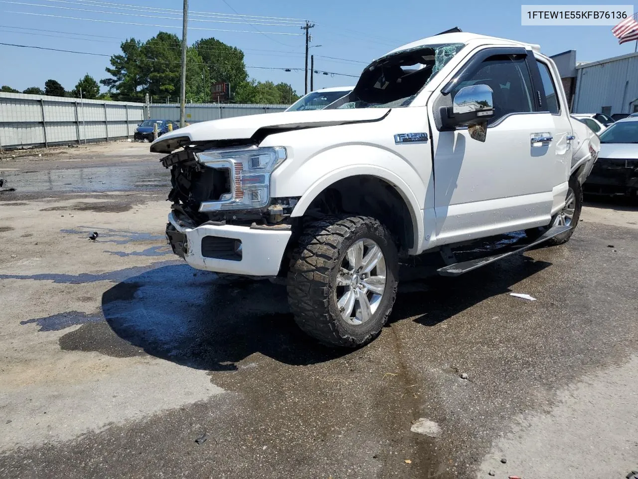 2019 Ford F150 Supercrew VIN: 1FTEW1E55KFB76136 Lot: 67848434