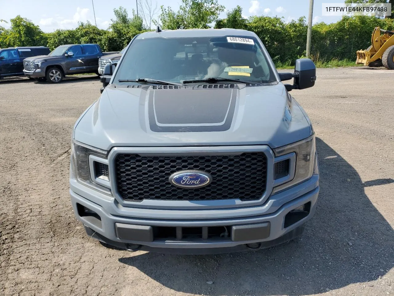 2019 Ford F150 Supercrew VIN: 1FTFW1E44KFB97488 Lot: 68012894