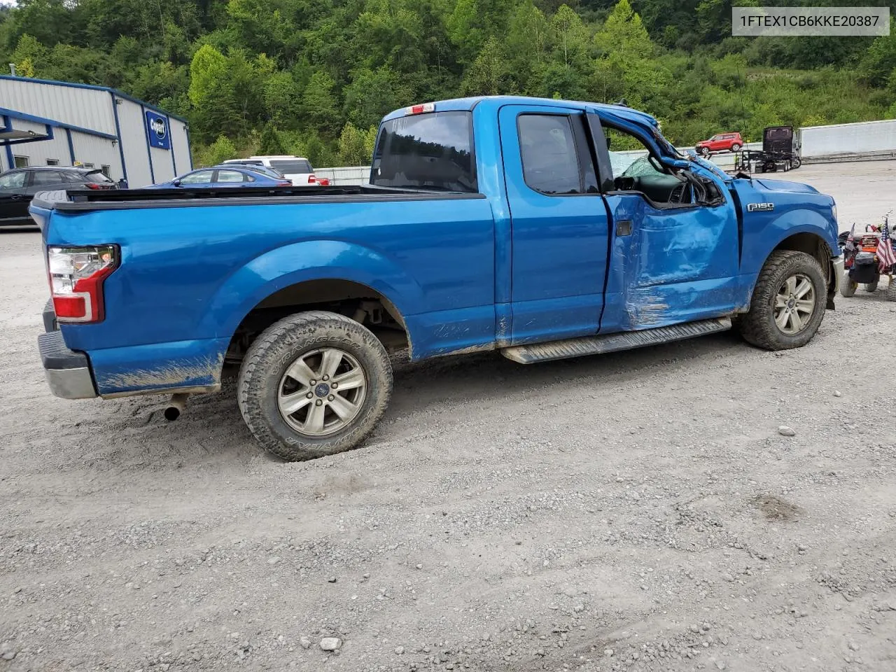 2019 Ford F150 Super Cab VIN: 1FTEX1CB6KKE20387 Lot: 68093684