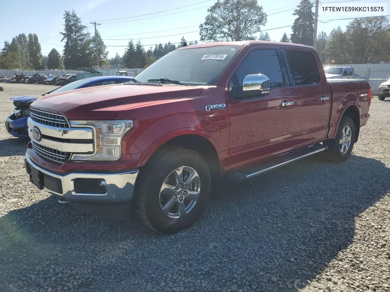 2019 Ford F150 Supercrew VIN: 1FTEW1E59KKC15575 Lot: 68117814