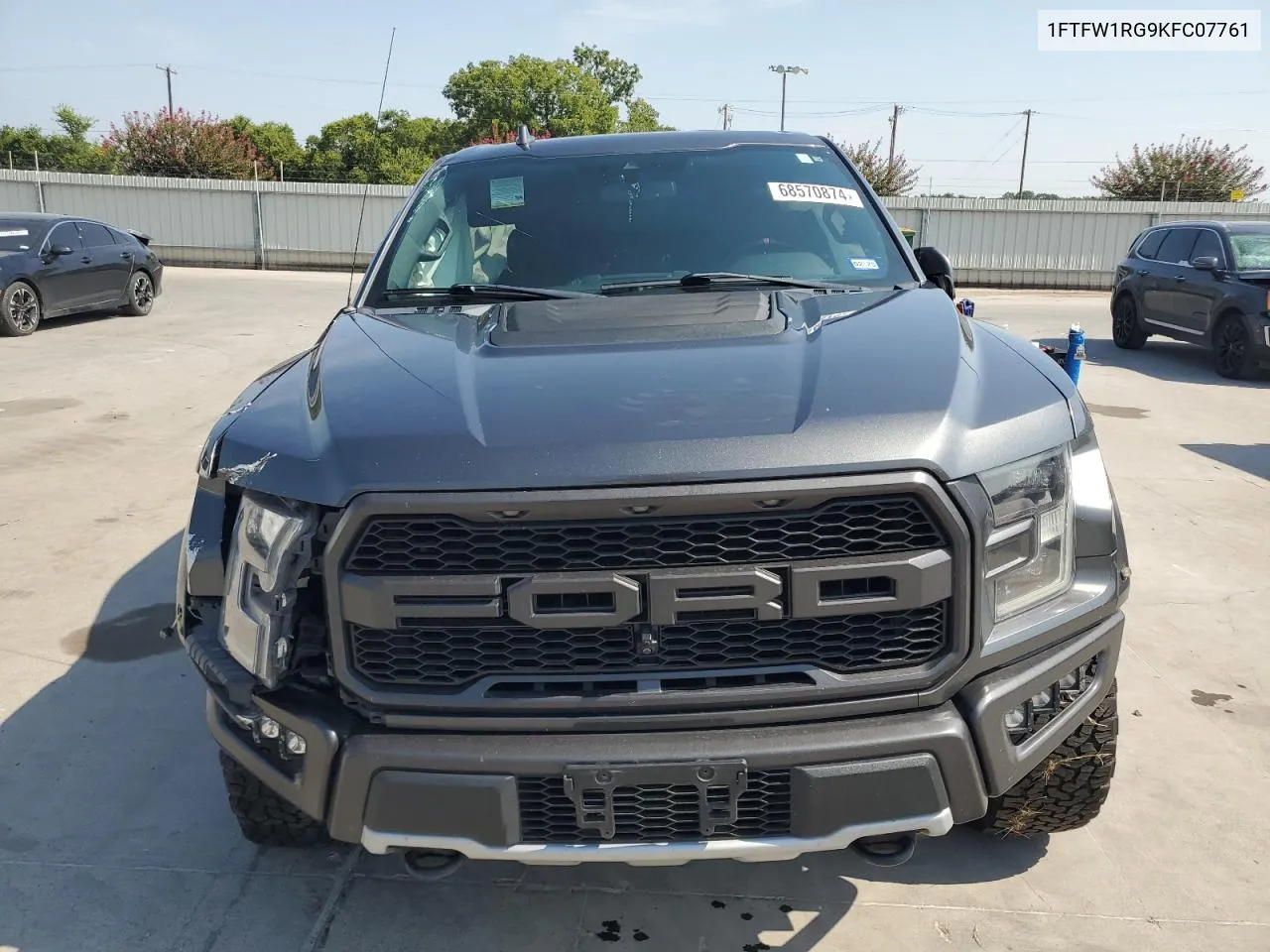 2019 Ford F150 Raptor VIN: 1FTFW1RG9KFC07761 Lot: 68570874