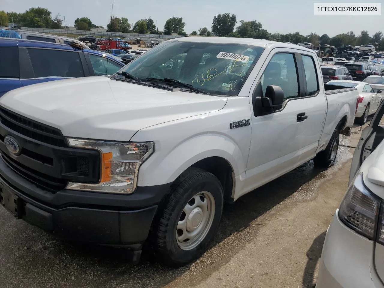 1FTEX1CB7KKC12826 2019 Ford F150 Super Cab