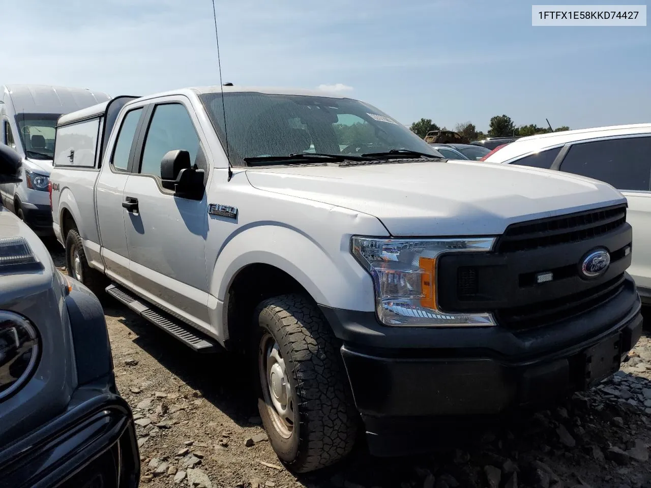 2019 Ford F150 Super Cab VIN: 1FTFX1E58KKD74427 Lot: 69068774