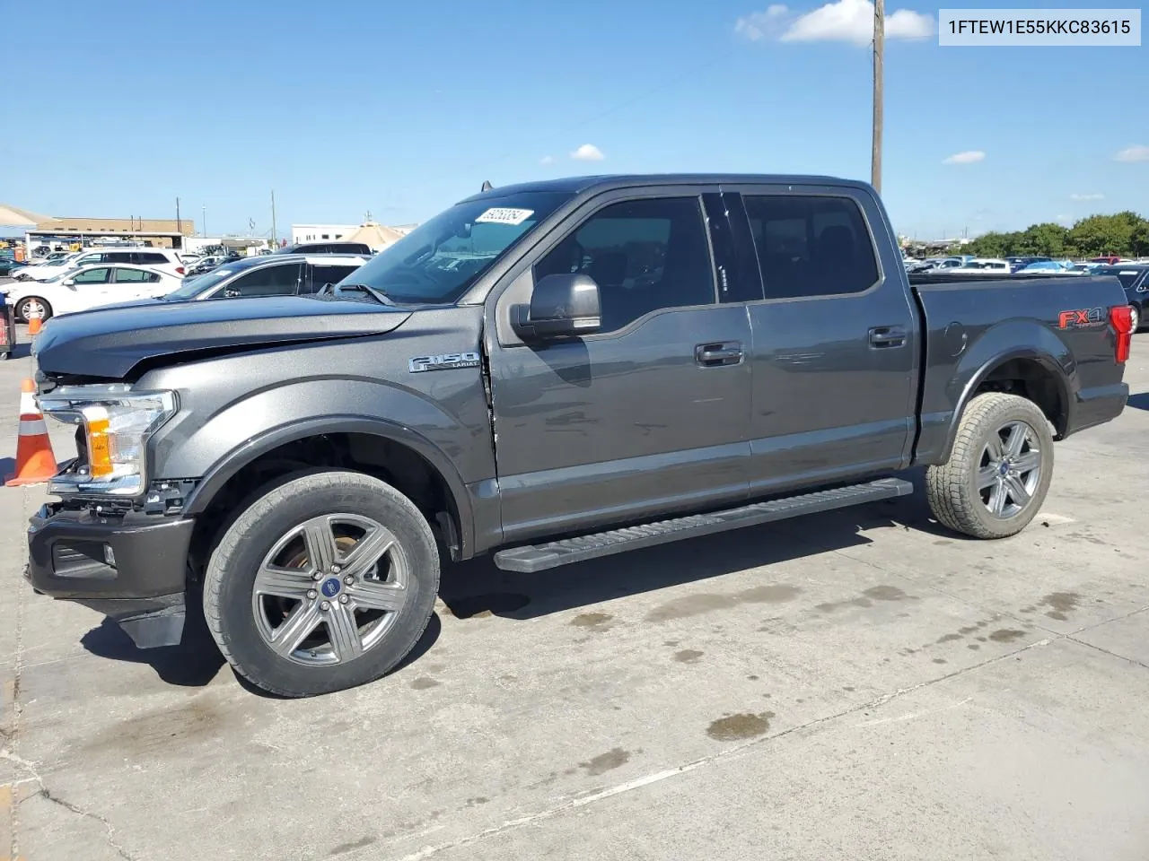 2019 Ford F150 Supercrew VIN: 1FTEW1E55KKC83615 Lot: 69253354