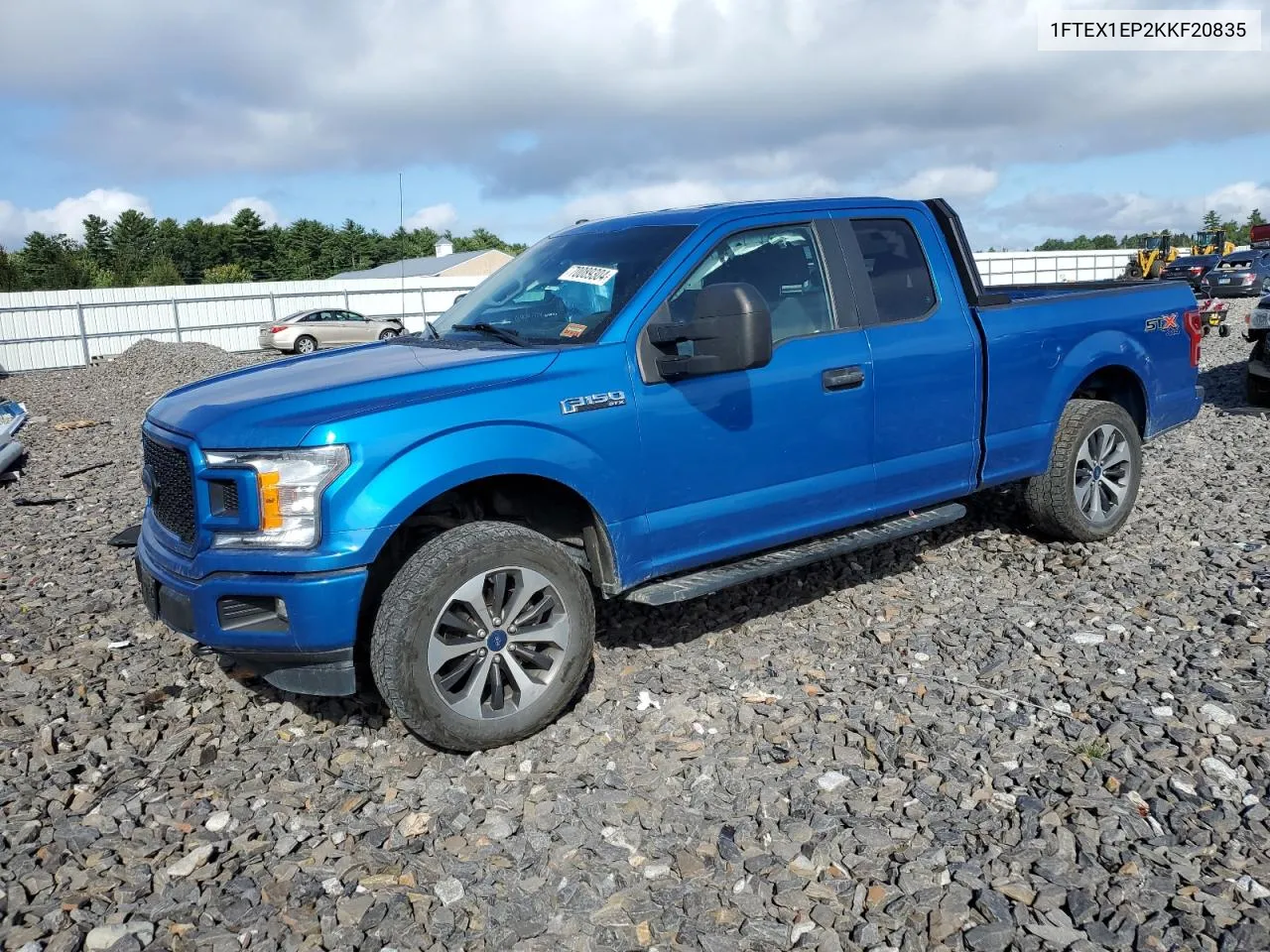 2019 Ford F150 Super Cab VIN: 1FTEX1EP2KKF20835 Lot: 70089304