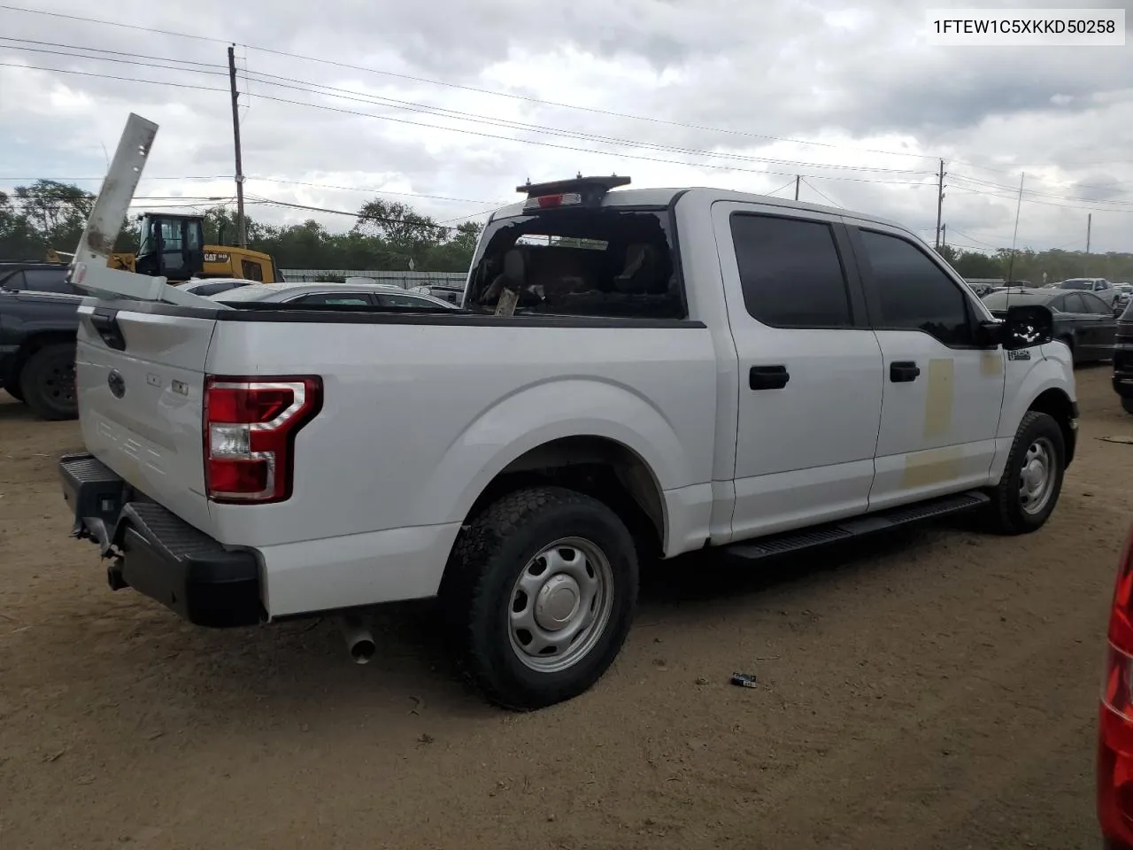 1FTEW1C5XKKD50258 2019 Ford F150 Supercrew