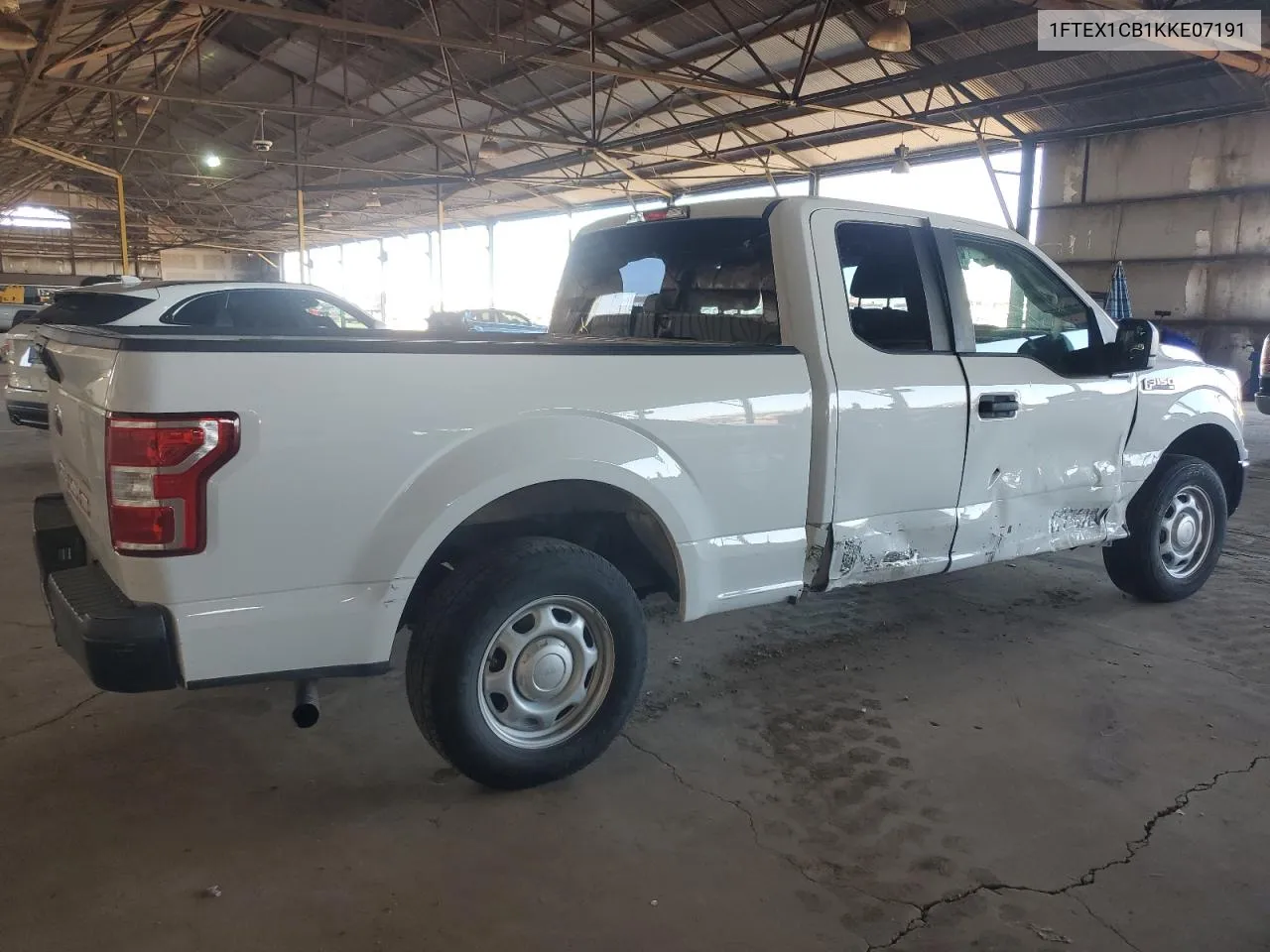 2019 Ford F150 Super Cab VIN: 1FTEX1CB1KKE07191 Lot: 70363724