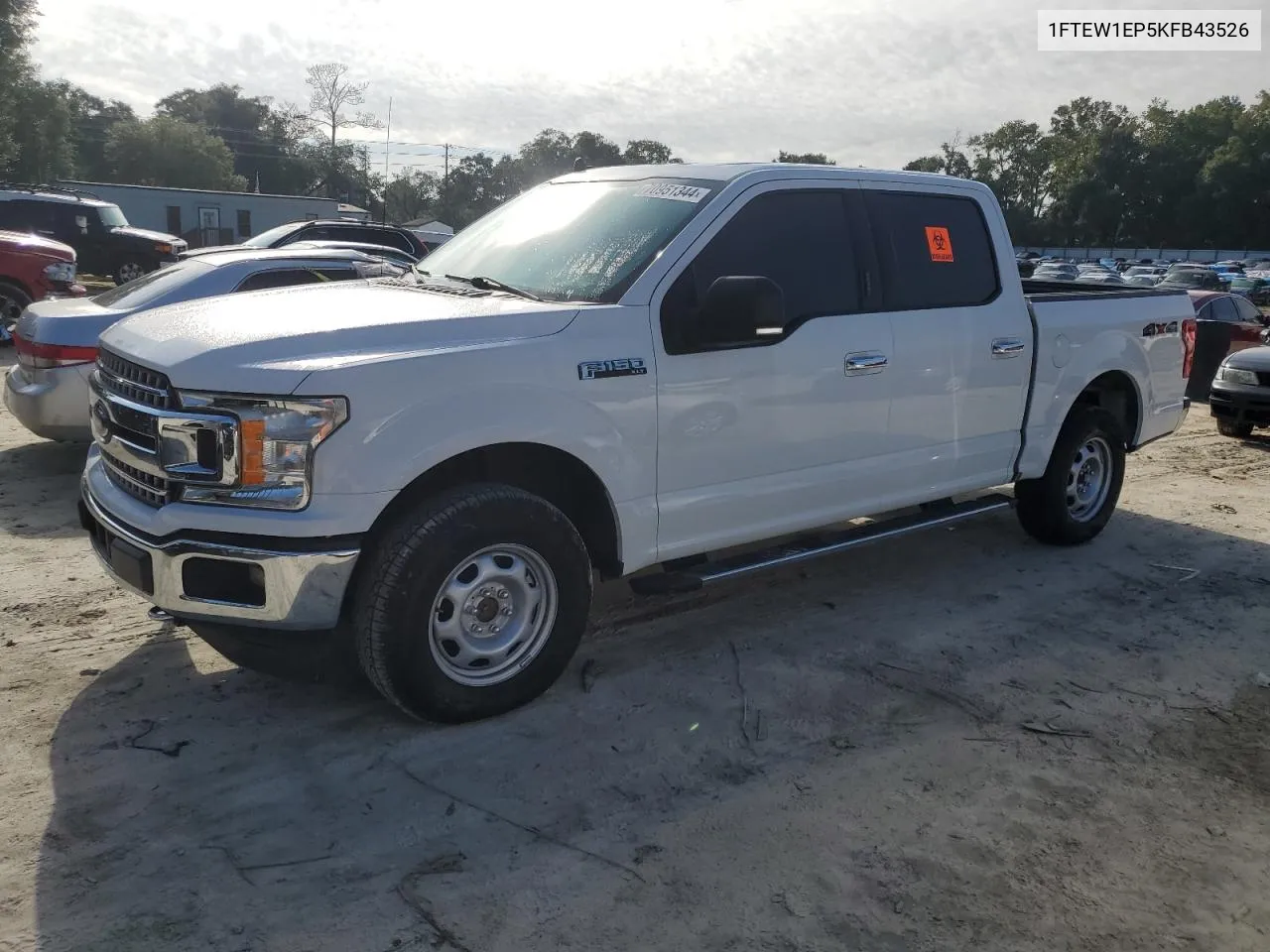 1FTEW1EP5KFB43526 2019 Ford F150 Supercrew