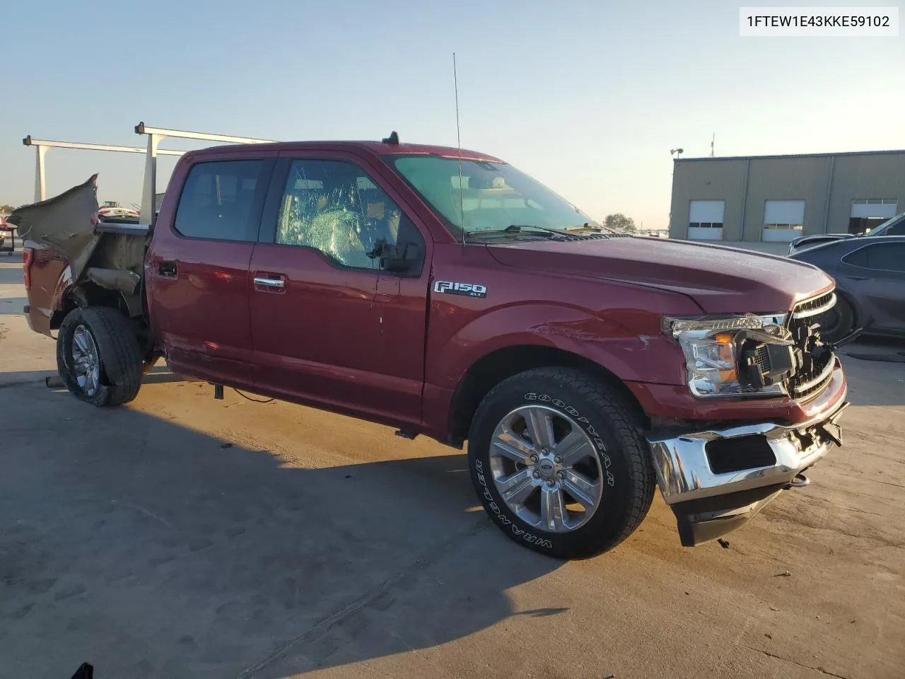 2019 Ford F150 Supercrew VIN: 1FTEW1E43KKE59102 Lot: 71081934