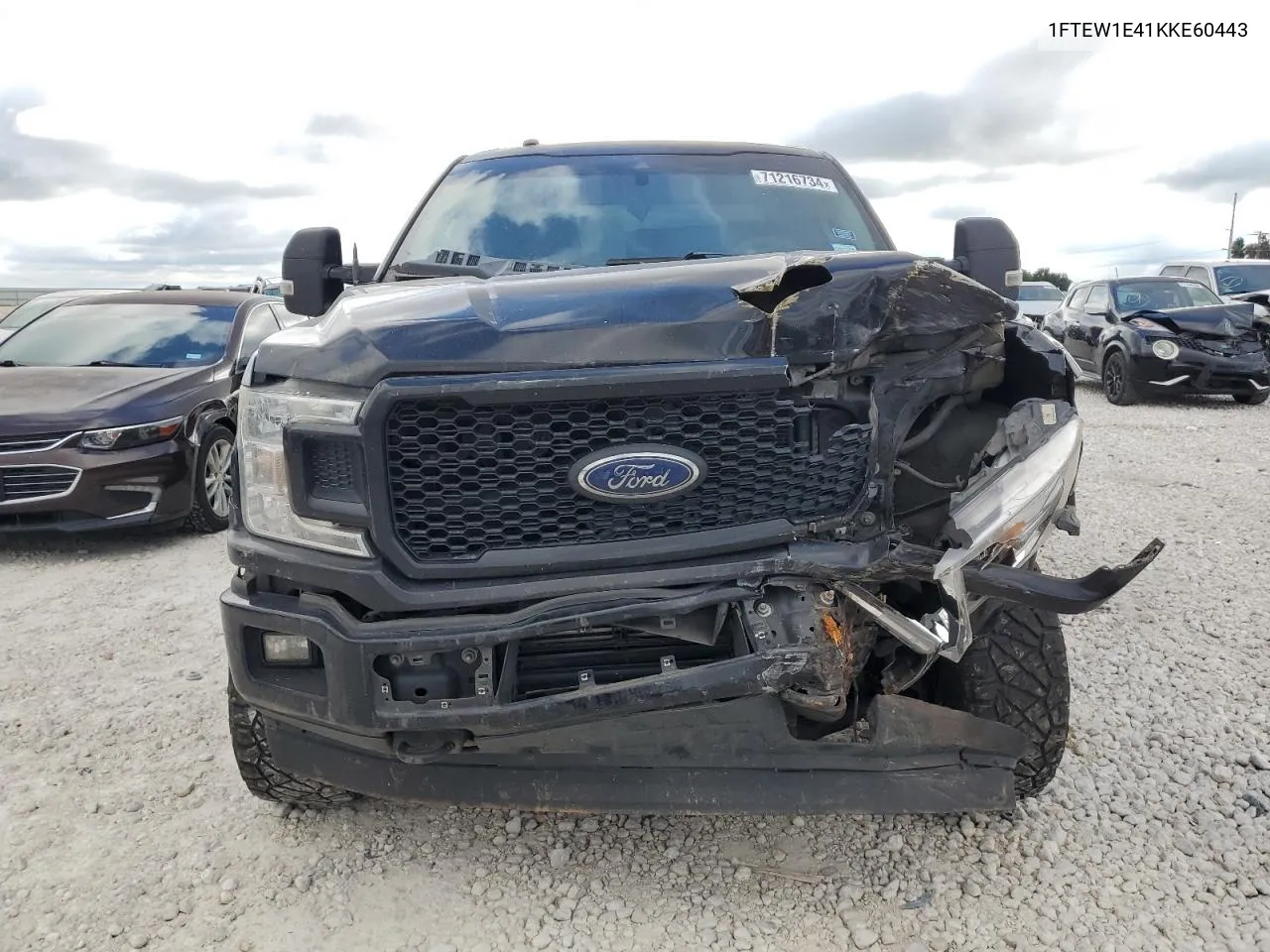 2019 Ford F150 Supercrew VIN: 1FTEW1E41KKE60443 Lot: 71216734