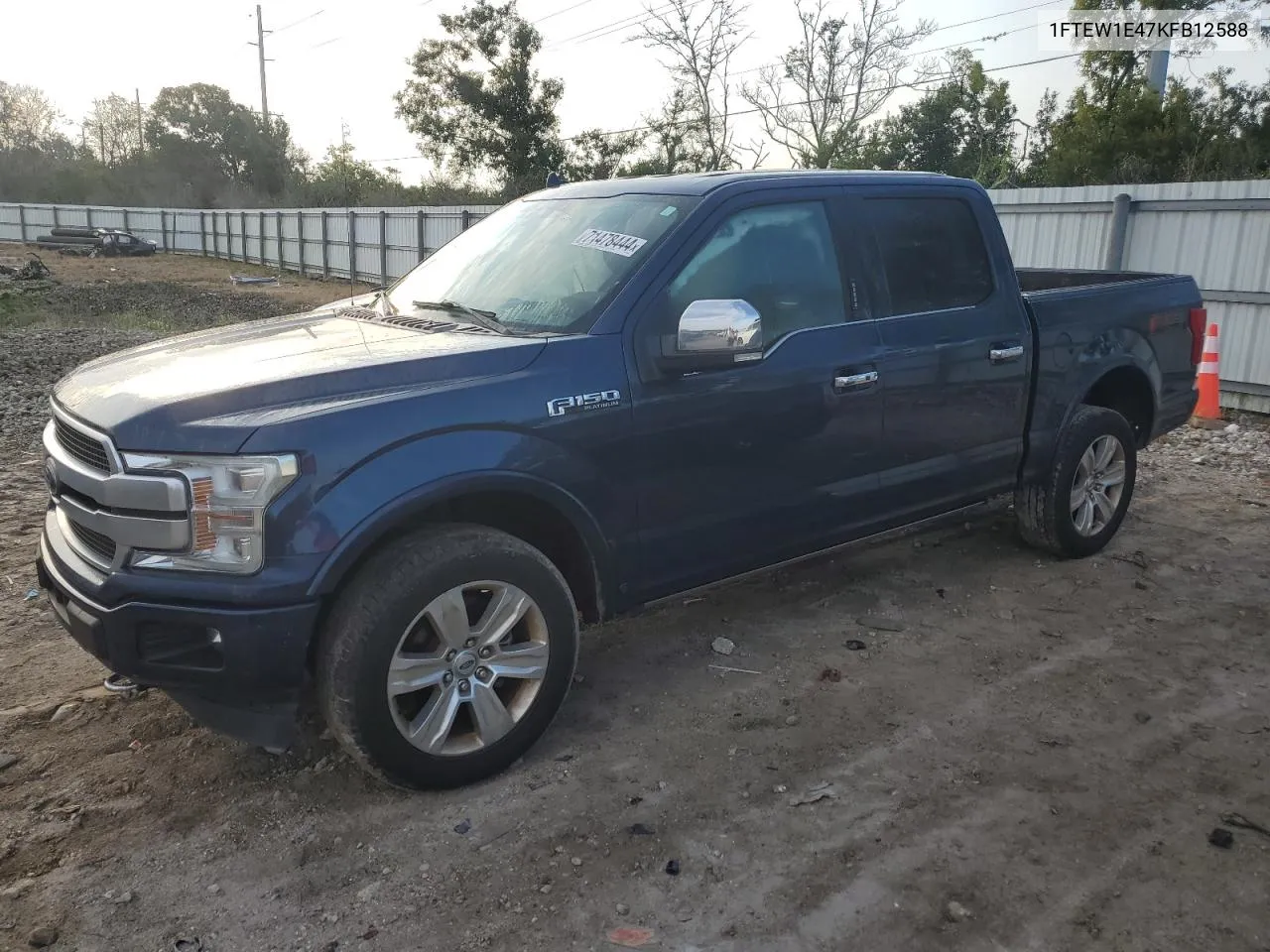 2019 Ford F150 Supercrew VIN: 1FTEW1E47KFB12588 Lot: 71478444